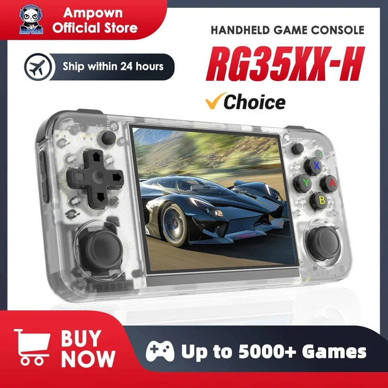 ANBERNIC RG35XX H Handheld-Spielkonsole 3.5 Zoll IPS-Bildschirm HDMI-Ausgang Linux-System RG35XXH Retro-Video-Simulator-Konsole Kindergeschenk