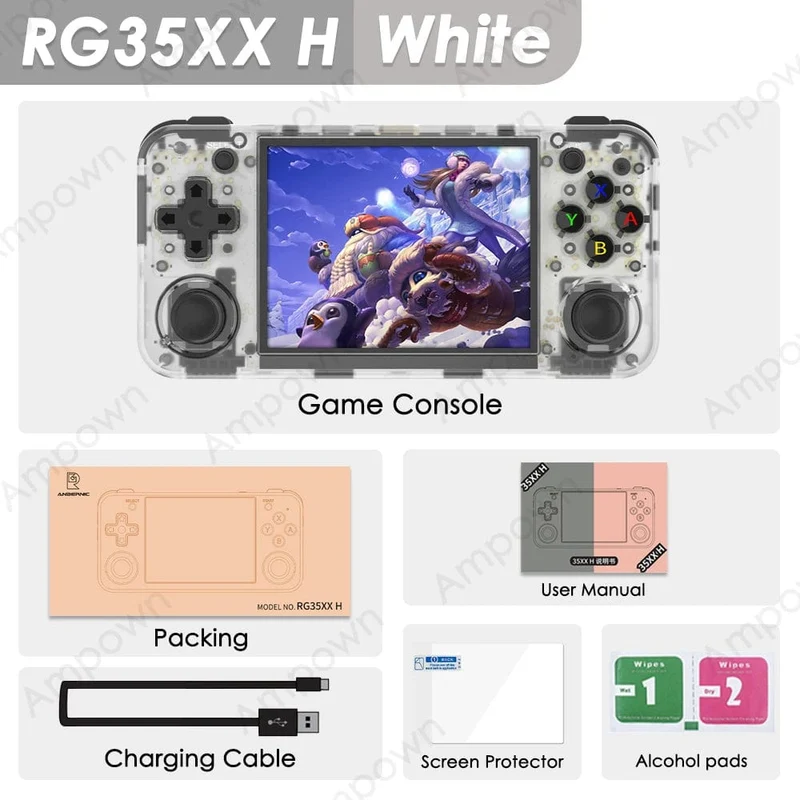 ANBERNIC RG35XX H Handheld-Spielkonsole 3.5 Zoll IPS-Bildschirm HDMI-Ausgang Linux-System RG35XXH Retro-Video-Simulator-Konsole Kindergeschenk