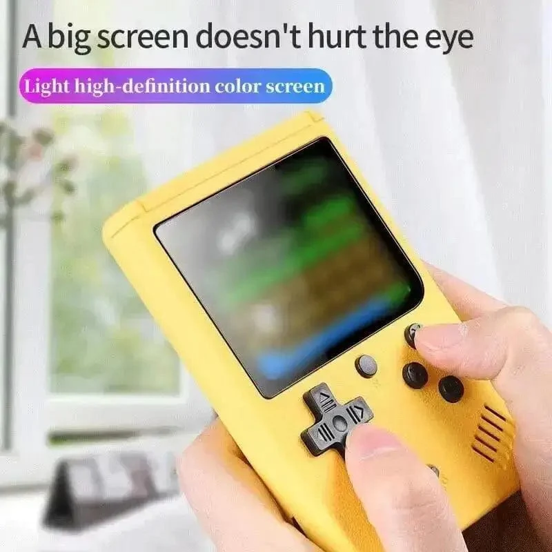 Tragbare Mini-Handheld-Videospielkonsole im Retro-Stil, 8 Bit, 3.0 Zoll Farb-LCD, Farbspiel-Player für Kinder, mit 500 integrierten Spielen