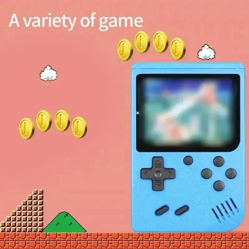 Tragbare Mini-Handheld-Videospielkonsole im Retro-Stil, 8 Bit, 3.0 Zoll Farb-LCD, Farbspiel-Player für Kinder, mit 500 integrierten Spielen