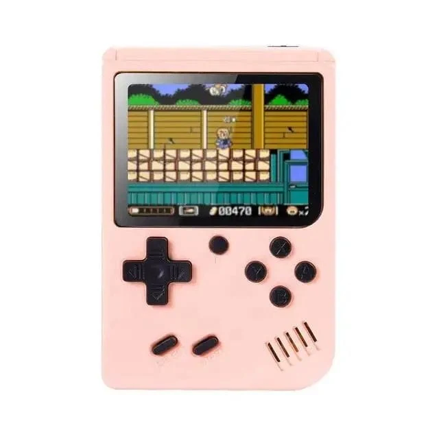 Tragbare Mini-Handheld-Videospielkonsole im Retro-Stil, 8 Bit, 3.0 Zoll Farb-LCD, Farbspiel-Player für Kinder, mit 500 integrierten Spielen