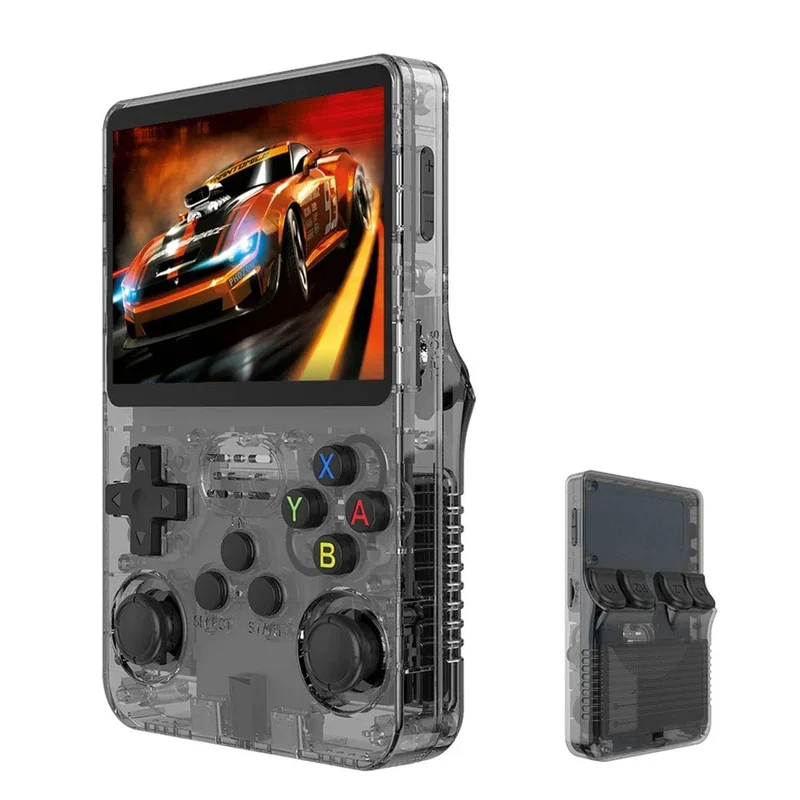 R36S Retro-Handheld-Videospielkonsole, Linux-System, 3.5-Zoll-IPS-Bildschirm, tragbarer Mini-Handheld-Videoplayer, 64 GB, 15000 Spiele