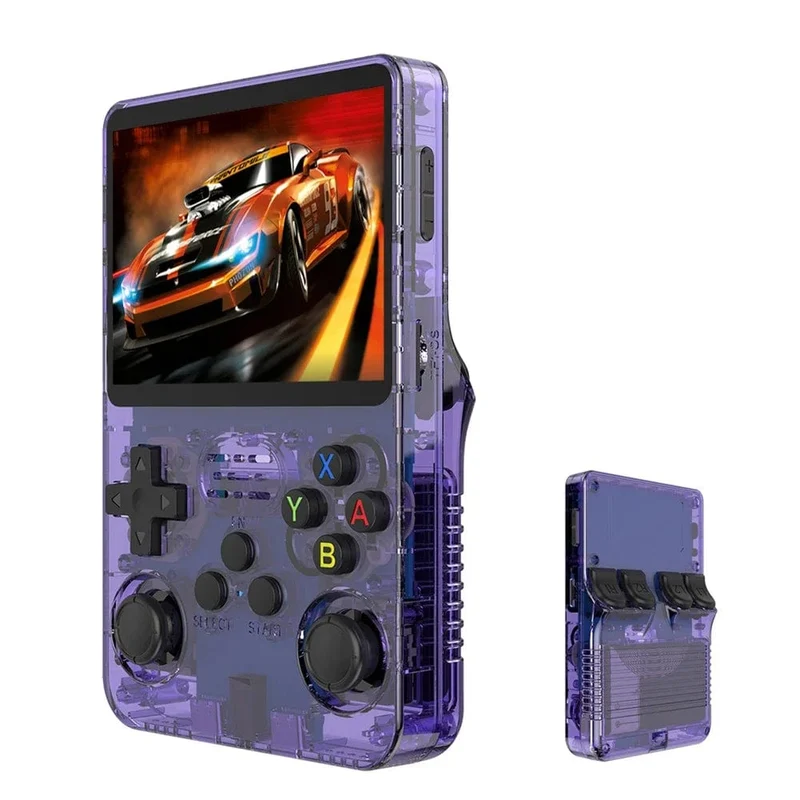 R36S Retro-Handheld-Videospielkonsole, Linux-System, 3.5-Zoll-IPS-Bildschirm, tragbarer Mini-Handheld-Videoplayer, 64 GB, 15000 Spiele