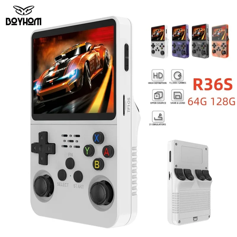 Open Source R36S Retro-Handheld-Videospielkonsole Linux-System 3.5-Zoll-IPS-Bildschirm Tragbarer Pocket-Video-Player 64 GB 128G Spiele