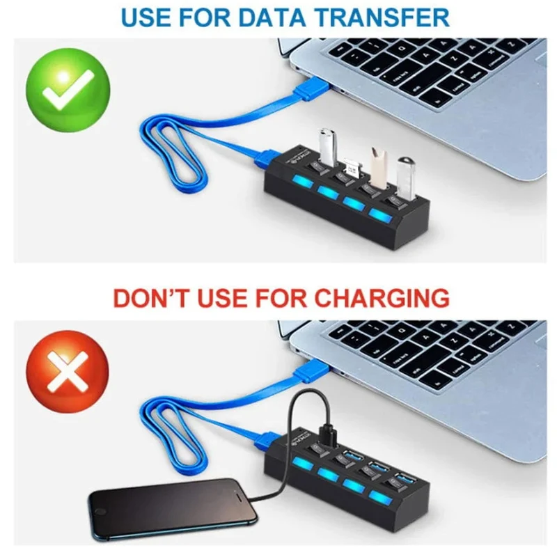 USB 3.0 Hub USB HUB Splitter Multi USB 3.0 Hub Mehrere 4/7 Port Hub Splitter Mit Netzteil Computer Zubehör Hub Für PC