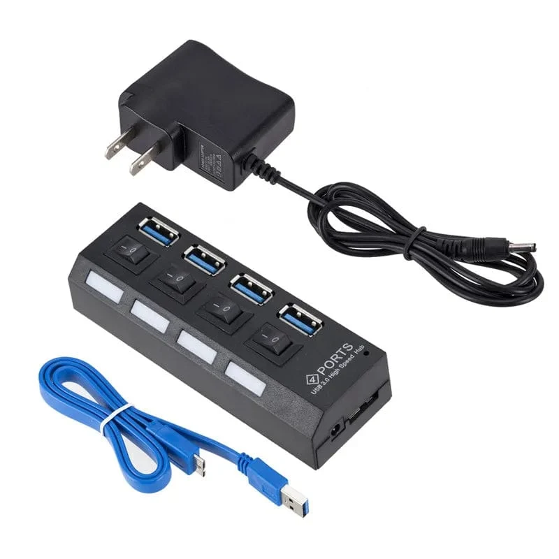USB 3.0 Hub USB HUB Splitter Multi USB 3.0 Hub Mehrere 4/7 Port Hub Splitter Mit Netzteil Computer Zubehör Hub Für PC