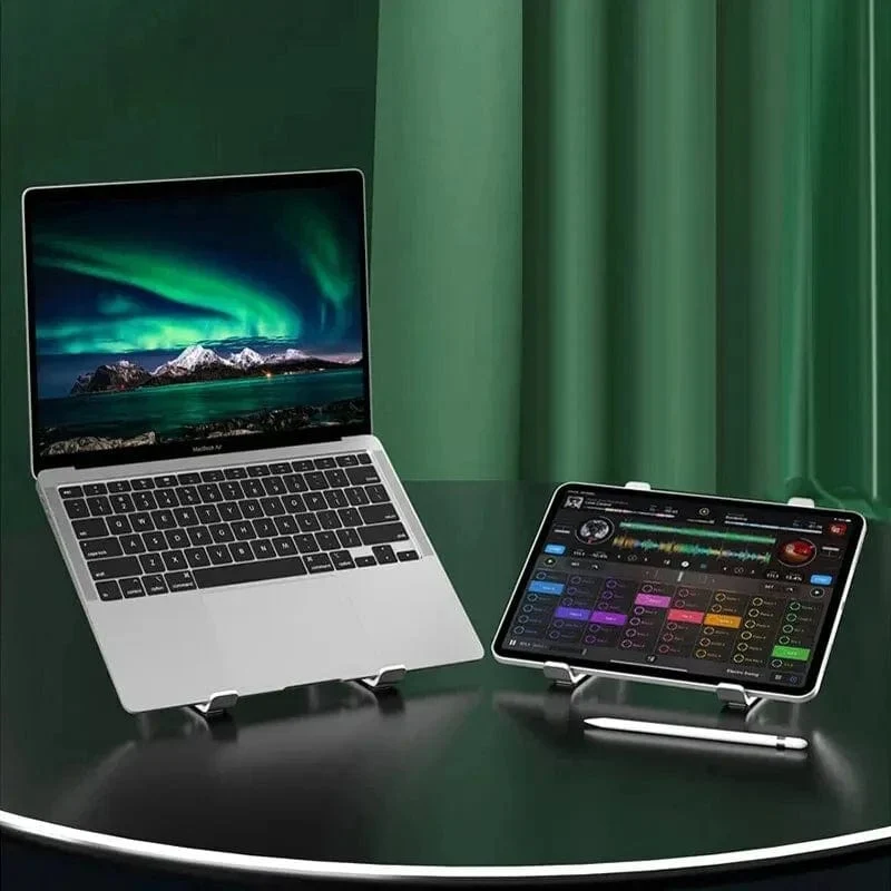 Tragbarer Laptopständer, faltbarer ABS-Notebookständer, höhenverstellbarer Laptop-Riser-Halter für Macbook-Computerzubehör