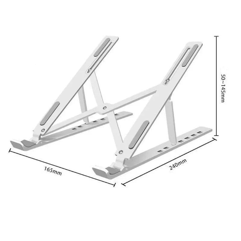 Tragbarer Laptopständer, faltbarer ABS-Notebookständer, höhenverstellbarer Laptop-Riser-Halter für Macbook-Computerzubehör