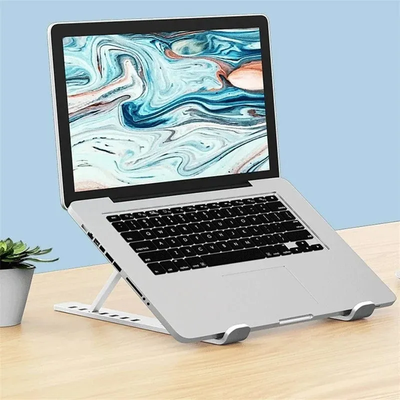 Tragbarer Laptopständer, faltbarer ABS-Notebookständer, höhenverstellbarer Laptop-Riser-Halter für Macbook-Computerzubehör