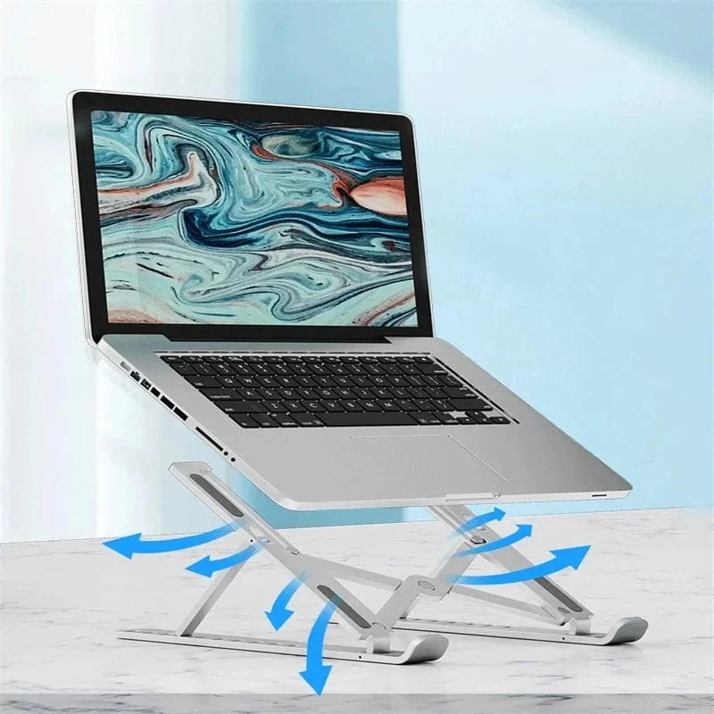 Tragbarer Laptopständer, faltbarer ABS-Notebookständer, höhenverstellbarer Laptop-Riser-Halter für Macbook-Computerzubehör