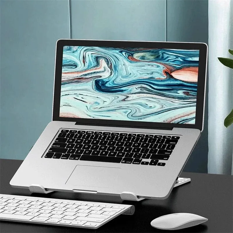 Tragbarer Laptopständer, faltbarer ABS-Notebookständer, höhenverstellbarer Laptop-Riser-Halter für Macbook-Computerzubehör