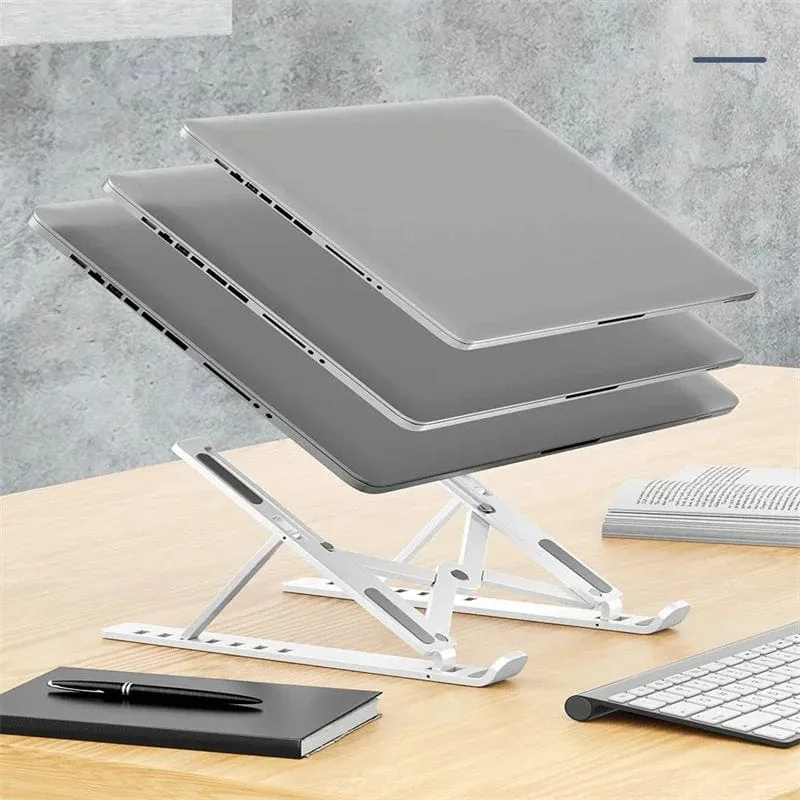 Tragbarer Laptopständer, faltbarer ABS-Notebookständer, höhenverstellbarer Laptop-Riser-Halter für Macbook-Computerzubehör