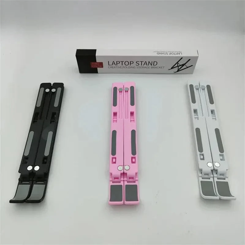 Tragbarer Laptopständer, faltbarer ABS-Notebookständer, höhenverstellbarer Laptop-Riser-Halter für Macbook-Computerzubehör