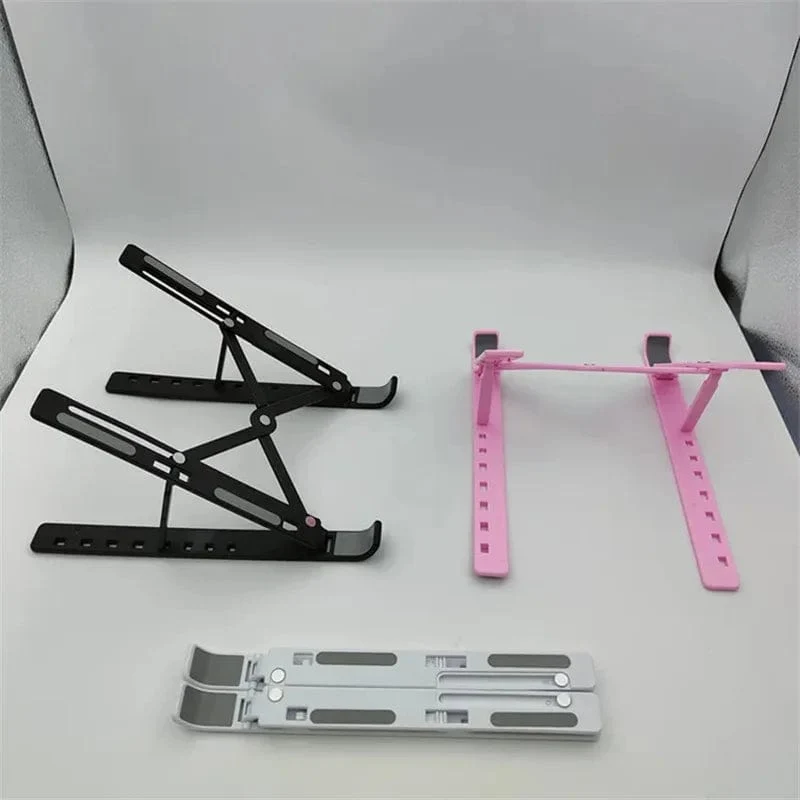 Tragbarer Laptopständer, faltbarer ABS-Notebookständer, höhenverstellbarer Laptop-Riser-Halter für Macbook-Computerzubehör