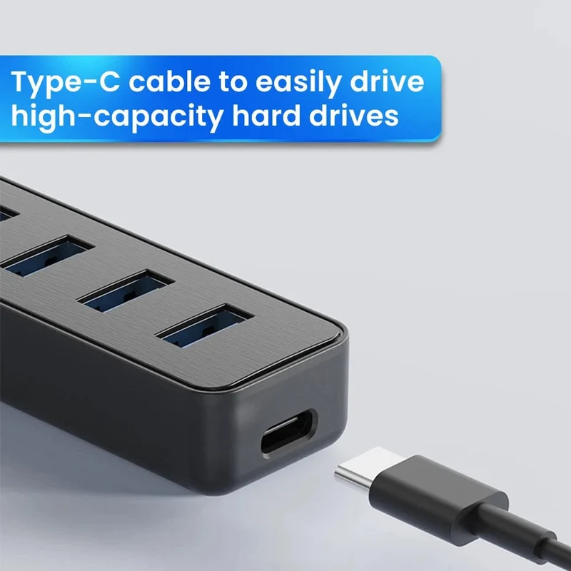 Olaf 4 Ports USB 3.0 Hub Mit Netzteil Multi USB Splitter Hub Für Computer Zubehör Mehrere Expander USB 2.0 Typ C HUB