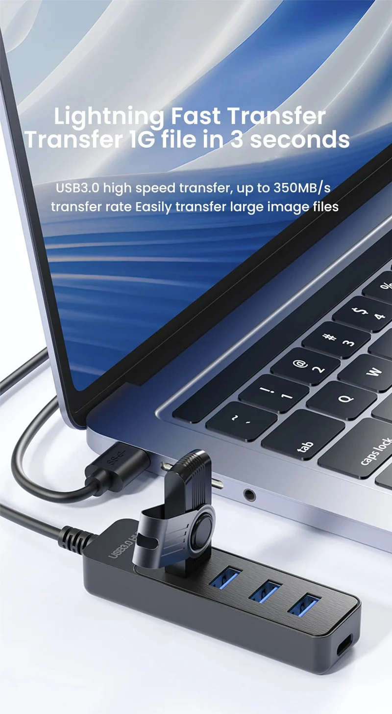 Olaf 4 Ports USB 3.0 Hub Mit Netzteil Multi USB Splitter Hub Für Computer Zubehör Mehrere Expander USB 2.0 Typ C HUB