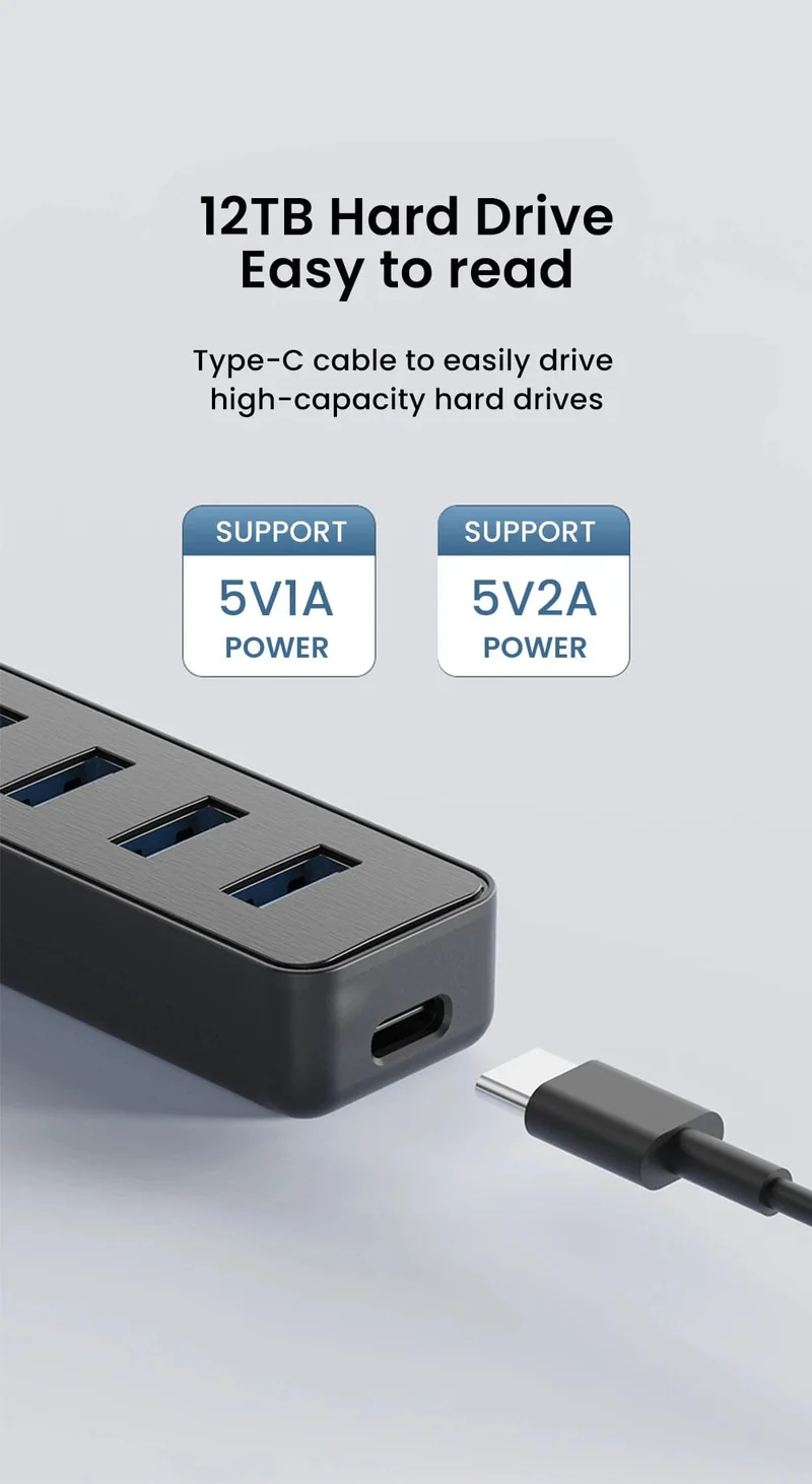 Olaf 4 Ports USB 3.0 Hub Mit Netzteil Multi USB Splitter Hub Für Computer Zubehör Mehrere Expander USB 2.0 Typ C HUB