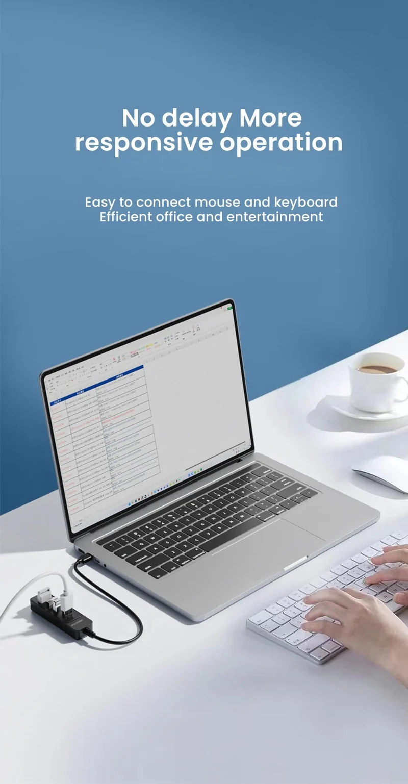 Olaf 4 Ports USB 3.0 Hub Mit Netzteil Multi USB Splitter Hub Für Computer Zubehör Mehrere Expander USB 2.0 Typ C HUB