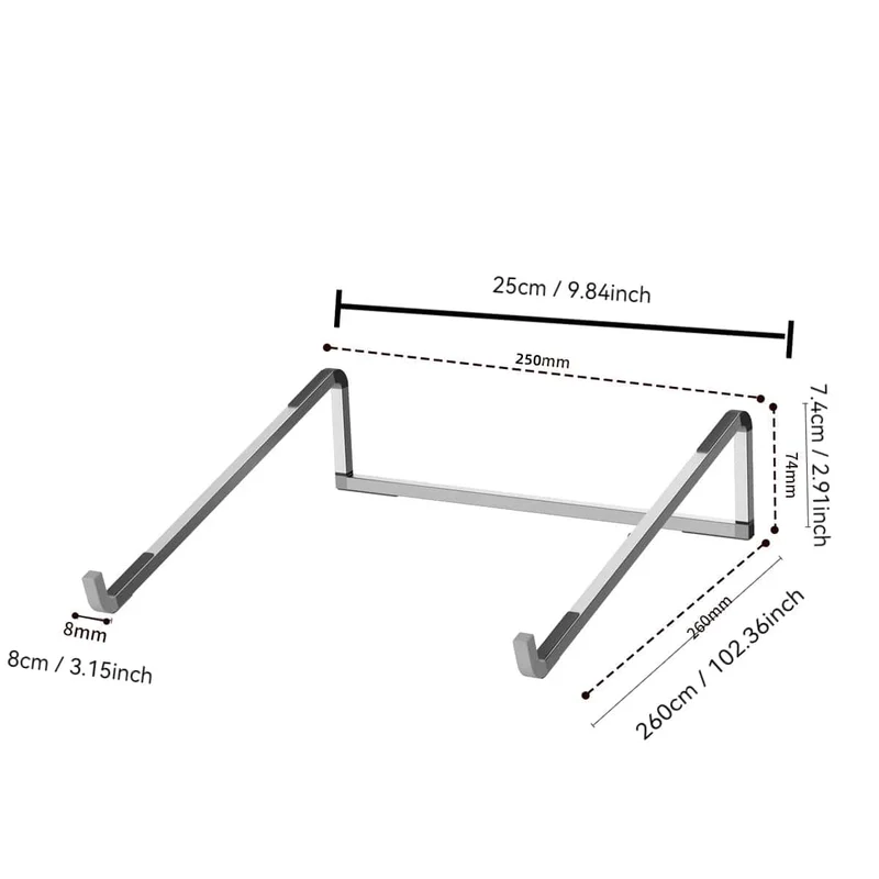 Laptopständer für MacBook, klappbar, verstellbar, Aluminium, Computer, PC, Tablet-Ständer, Notebook, Tischlaptophalter, Wärmeableitung