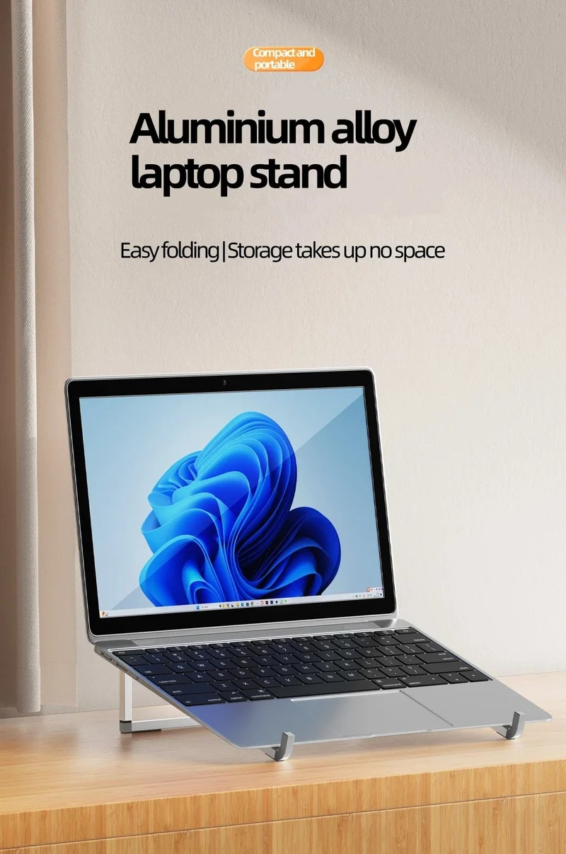 Laptopständer für MacBook, klappbar, verstellbar, Aluminium, Computer, PC, Tablet-Ständer, Notebook, Tischlaptophalter, Wärmeableitung