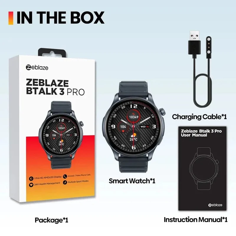 Neue Zeblaze Btalk 3 PRO Smart Watch AMOLED Display Hi-Fi Bluetooth Telefonanrufe Smartwatch Gesundheits- und Fitness-Tracking