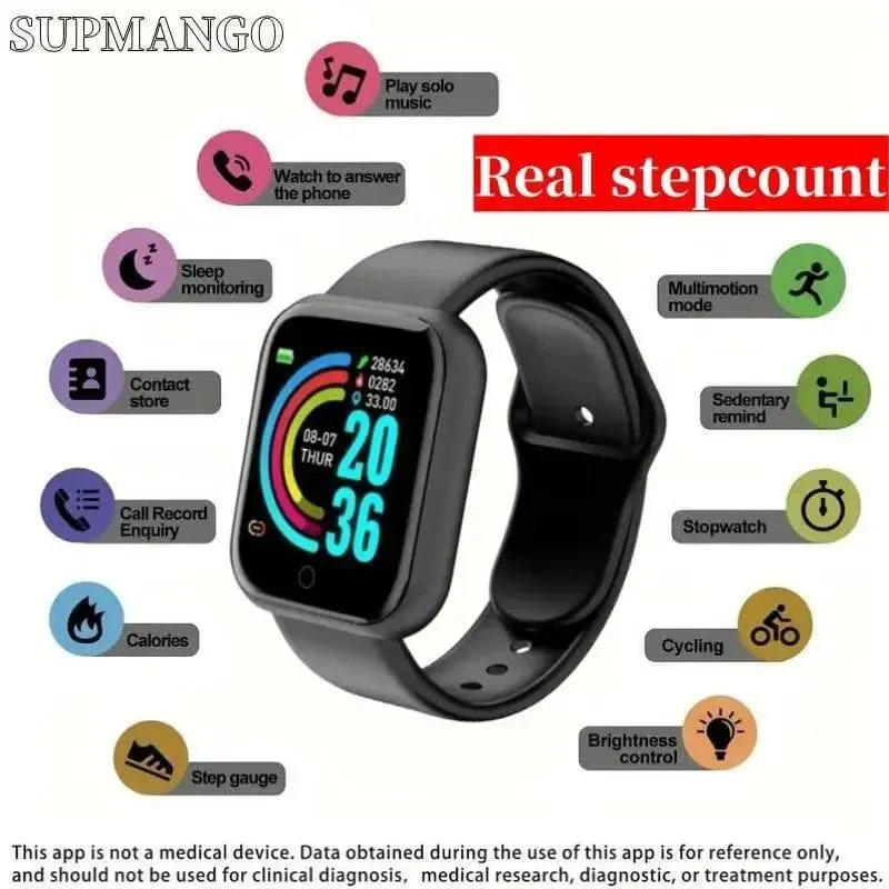 Angepasst True Pedometer Chip Multifunktionale Smart Watch Männer Frauen Bluetooth Verbunden Telefon Musik Fitness Sport Armband