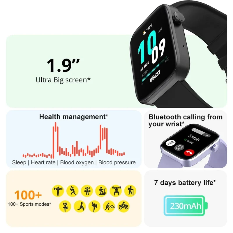 COLMI P71 Sprachanrufe Smartwatch Männer Gesundheitsüberwachung IP68 wasserdichte intelligente Benachrichtigungen Sprachassistent Smart Watch Frauen