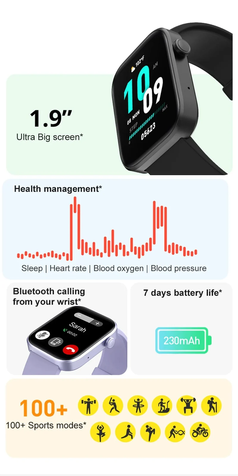 COLMI P71 Sprachanrufe Smartwatch Männer Gesundheitsüberwachung IP68 wasserdichte intelligente Benachrichtigungen Sprachassistent Smart Watch Frauen