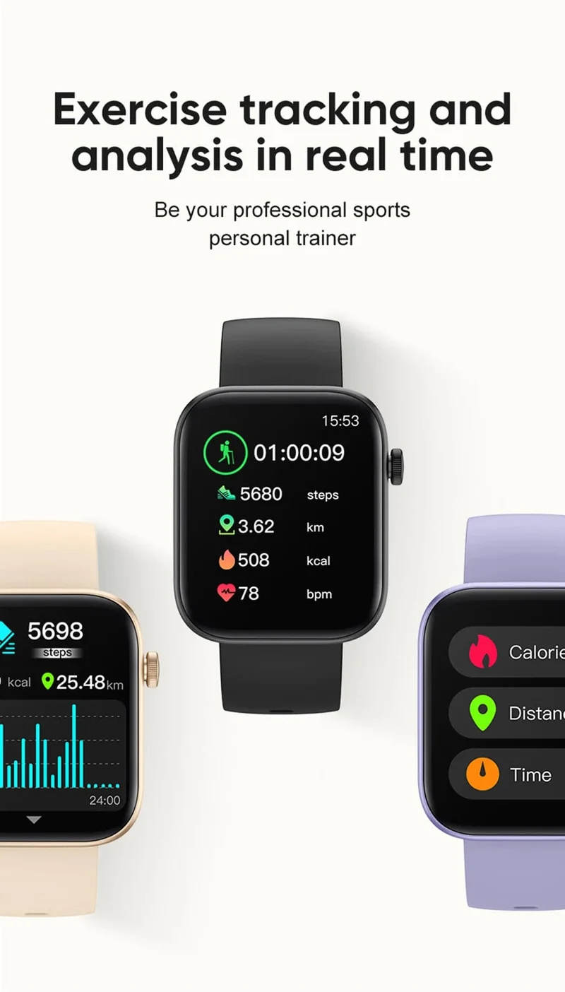 COLMI P71 Sprachanrufe Smartwatch Männer Gesundheitsüberwachung IP68 wasserdichte intelligente Benachrichtigungen Sprachassistent Smart Watch Frauen