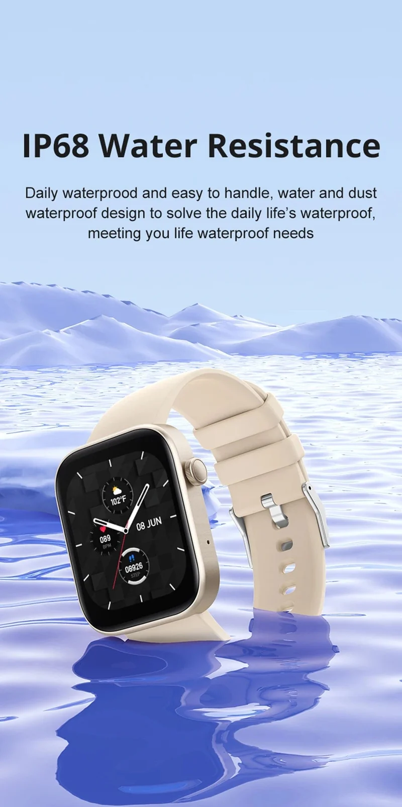 COLMI P71 Sprachanrufe Smartwatch Männer Gesundheitsüberwachung IP68 wasserdichte intelligente Benachrichtigungen Sprachassistent Smart Watch Frauen