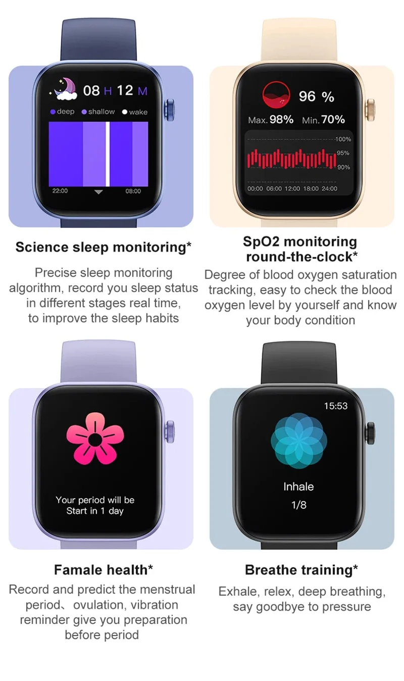 COLMI P71 Sprachanrufe Smartwatch Männer Gesundheitsüberwachung IP68 wasserdichte intelligente Benachrichtigungen Sprachassistent Smart Watch Frauen