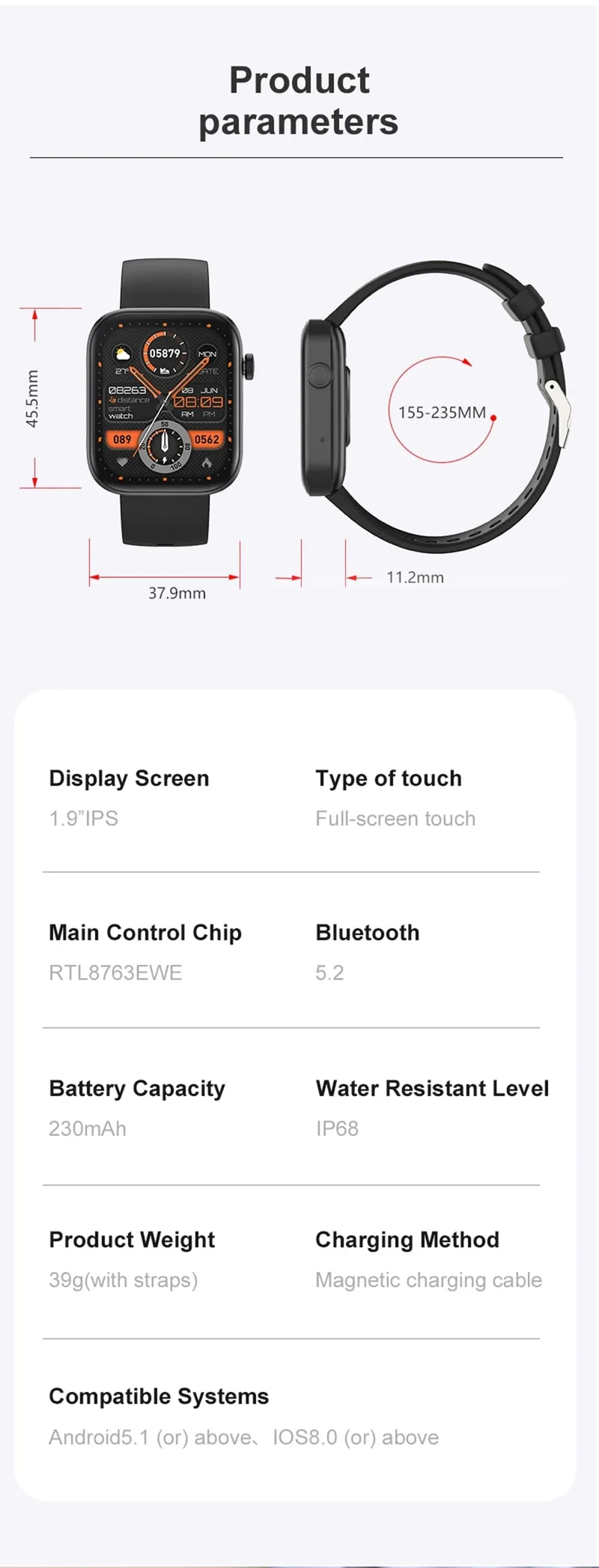 COLMI P71 Sprachanrufe Smartwatch Männer Gesundheitsüberwachung IP68 wasserdichte intelligente Benachrichtigungen Sprachassistent Smart Watch Frauen