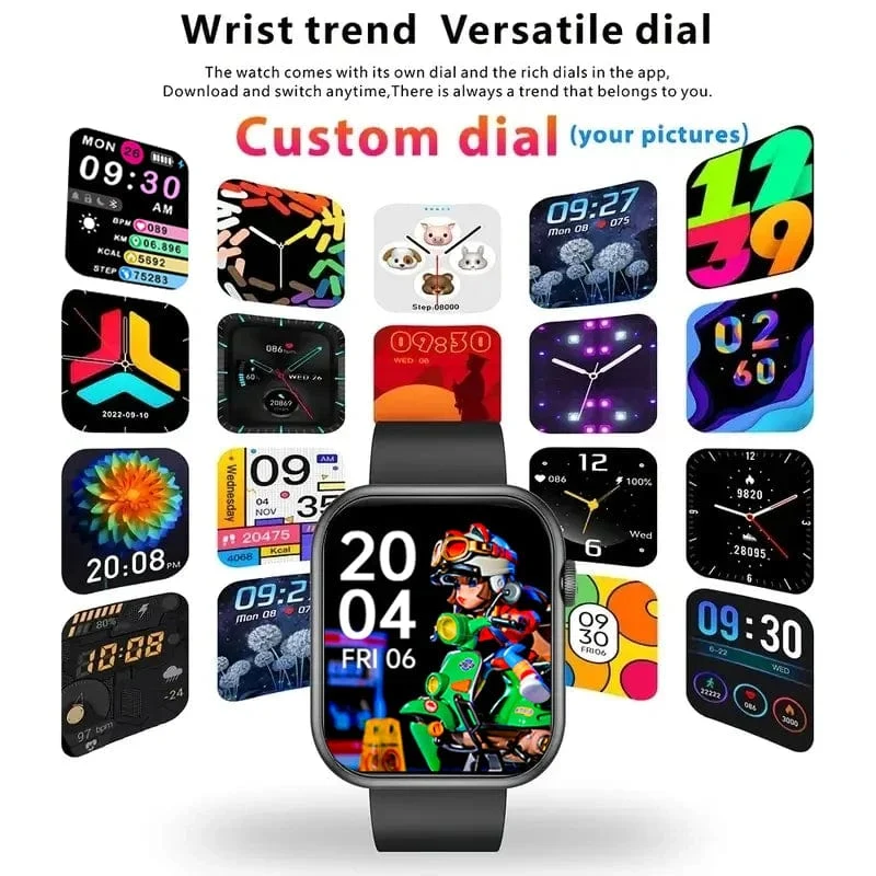 LAXASFIT 2024 Neue Smart Watch Android IOS 1.73 Zoll Farbbildschirm Full Touch Benutzerdefiniertes Zifferblatt Bluetooth Talk Smart Watch für Männer Frauen