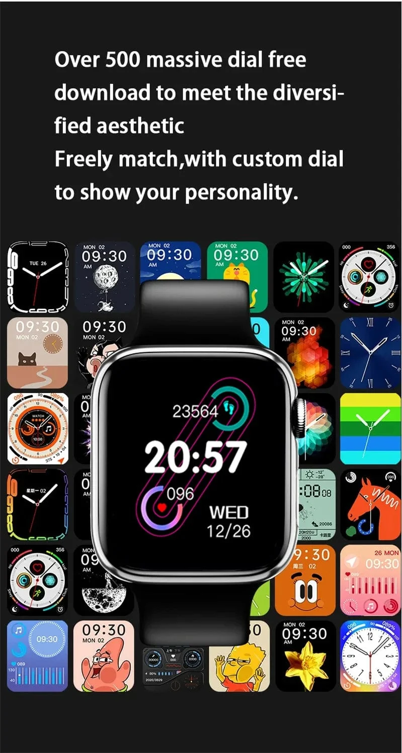 LAXASFIT 2024 Neue Smart Watch Android IOS 1.73 Zoll Farbbildschirm Full Touch Benutzerdefiniertes Zifferblatt Bluetooth Talk Smart Watch für Männer Frauen