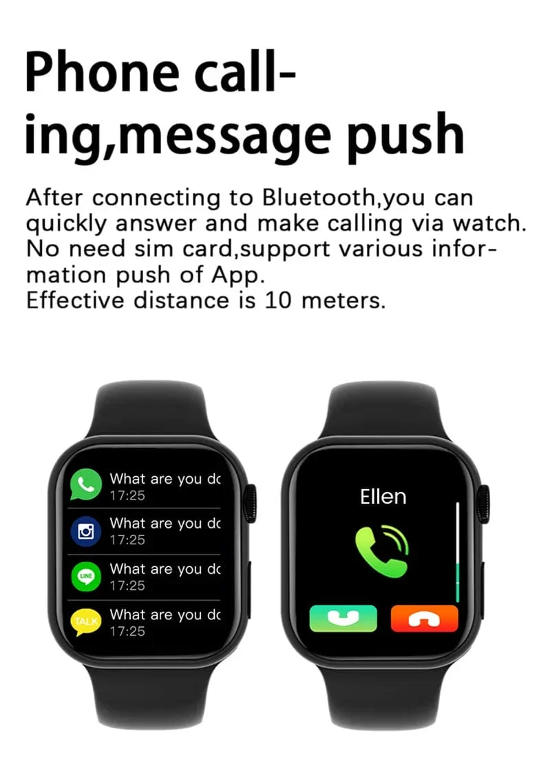 LAXASFIT 2024 Neue Smart Watch Android IOS 1.73 Zoll Farbbildschirm Full Touch Benutzerdefiniertes Zifferblatt Bluetooth Talk Smart Watch für Männer Frauen