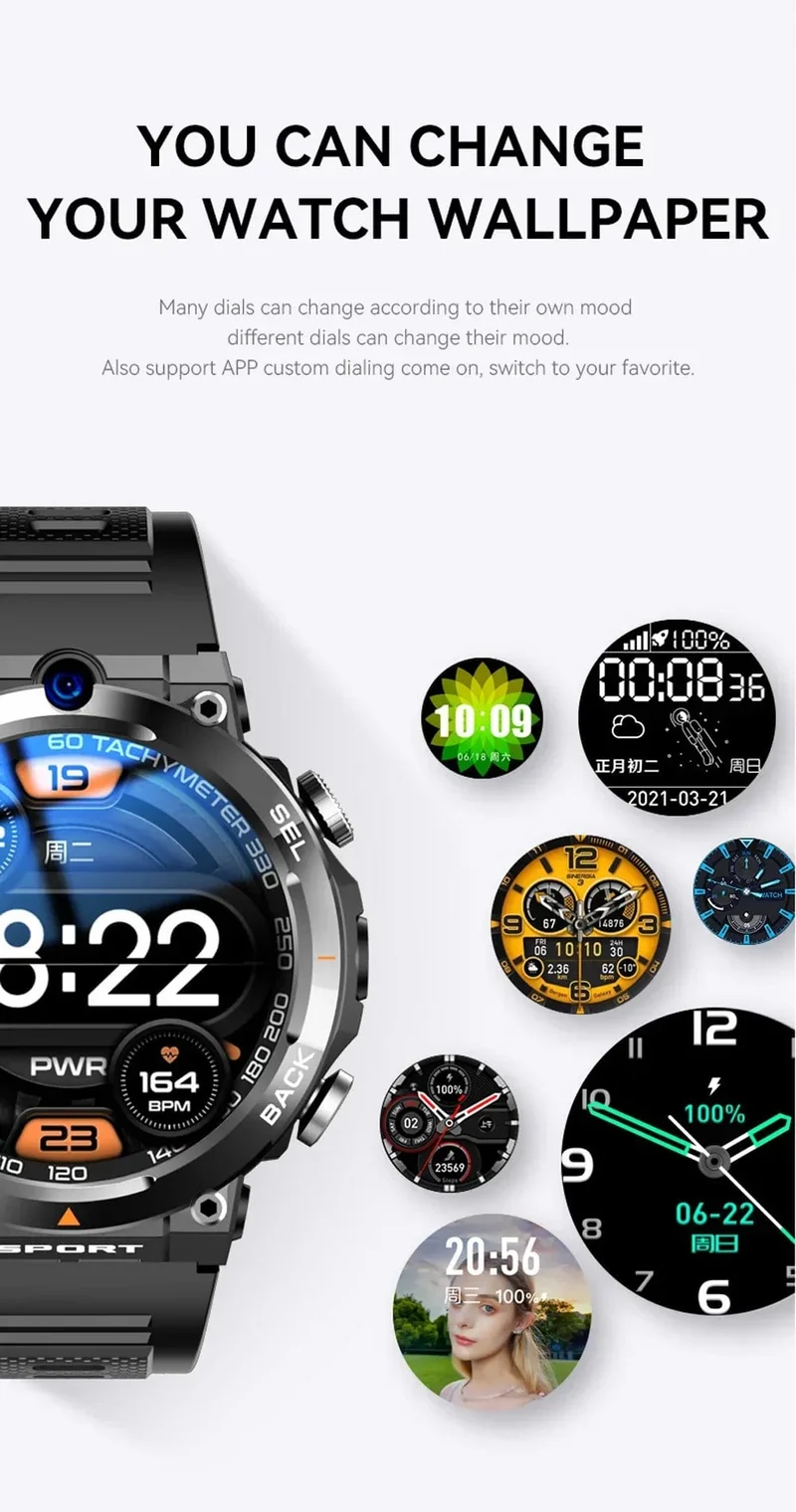 4G SIM-Karte Smart Watch 2024 Android OS 16G ROM GPS WiFi HD Dual Kameras Videoanrufe Aufzeichnung Google Play SmartWatch für Männer