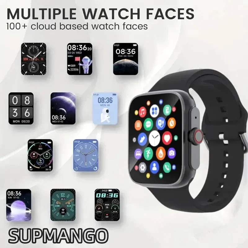 T187 Smart Watch1.68 Zoll Männer Frauen Touchscreen Sport Fitness Mann Bluetooth für Android IOS Smartwatch