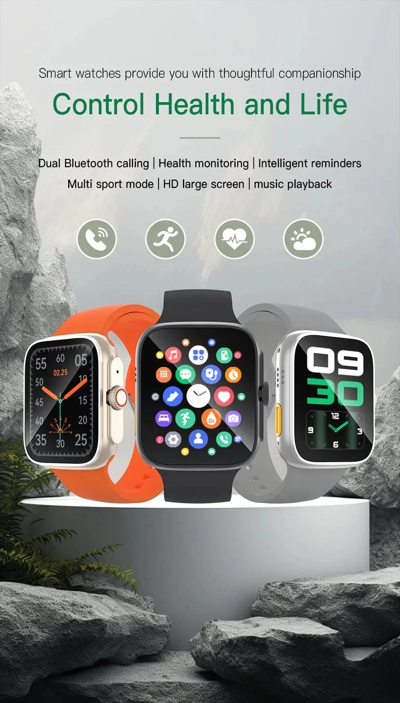 T187 Smart Watch1.68 Zoll Männer Frauen Touchscreen Sport Fitness Mann Bluetooth für Android IOS Smartwatch