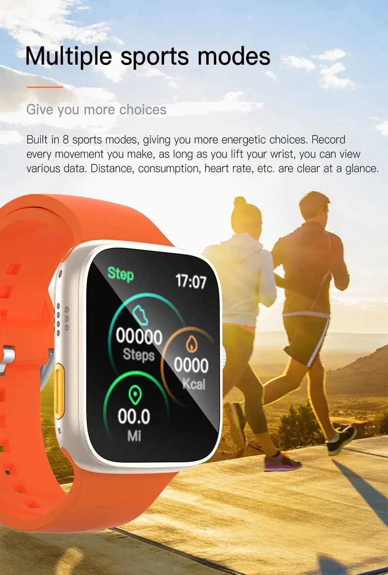 T187 Smart Watch1.68 Zoll Männer Frauen Touchscreen Sport Fitness Mann Bluetooth für Android IOS Smartwatch