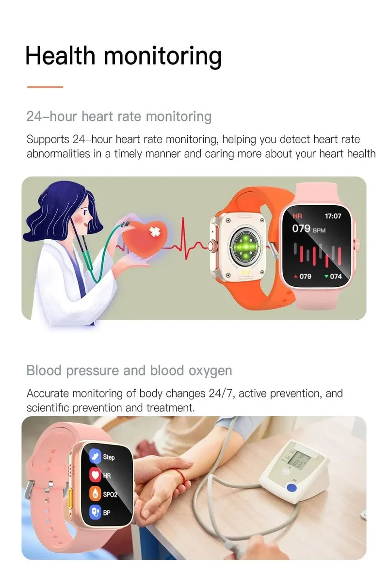 T187 Smart Watch1.68 Zoll Männer Frauen Touchscreen Sport Fitness Mann Bluetooth für Android IOS Smartwatch
