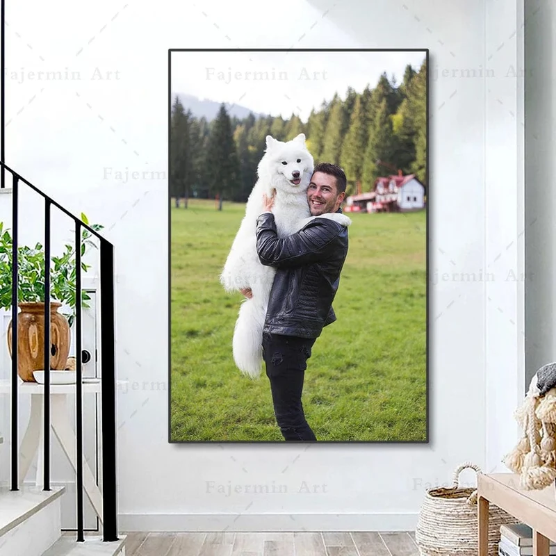 Custom Leinwand Malerei Hochzeit Familie Kinder Landschaft Alle Fotos Wasserdichte Poster Drucke Wand Kunst Wohnzimmer Wohnkultur