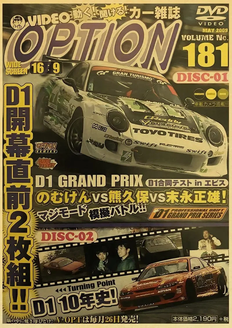 JDM Auto Japan Retrofit Racing Retro 90er Jahre Poster Wandkarte Drucke Poster Home Wohnzimmer Schlafzimmer Dekor Rahmenloses Wandgemälde