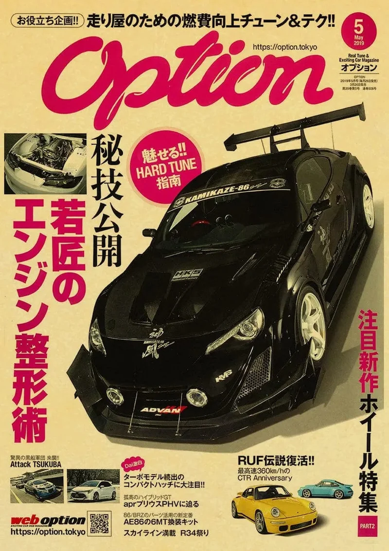 JDM Auto Japan Retrofit Racing Retro 90er Jahre Poster Wandkarte Drucke Poster Home Wohnzimmer Schlafzimmer Dekor Rahmenloses Wandgemälde