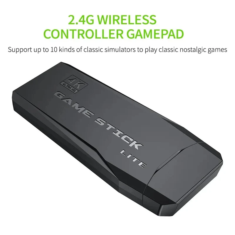 M8-Spielekonsole Eingebauter 20000 + 64 GB Zwei-Personen-Wireless-Controller 2.4G-Stick 4K HD PS1 GBA Video Weihnachtsgeschenk für Kinder