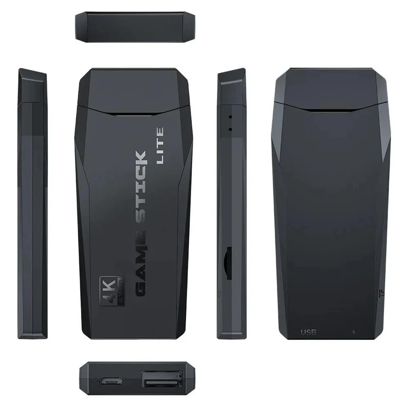 M8-Spielekonsole Eingebauter 20000 + 64 GB Zwei-Personen-Wireless-Controller 2.4G-Stick 4K HD PS1 GBA Video Weihnachtsgeschenk für Kinder