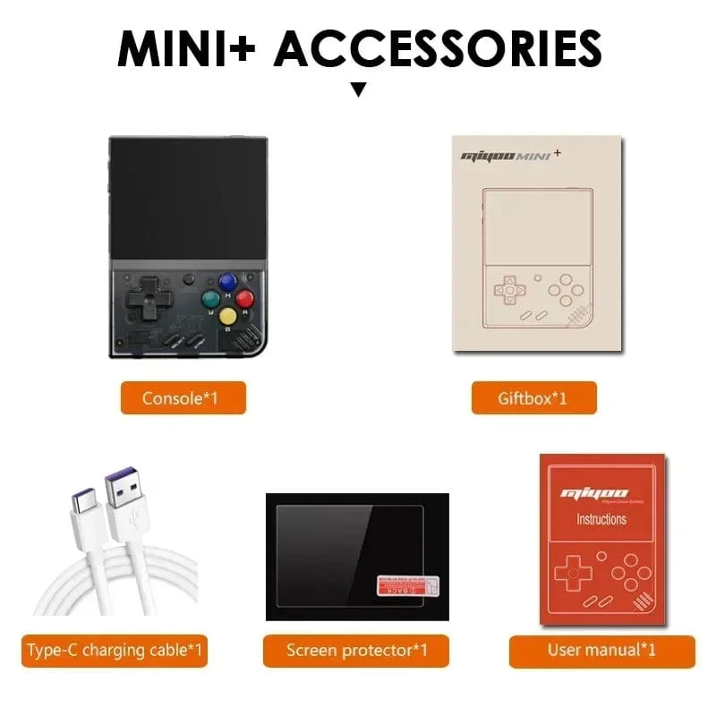 MIYOO Mini Plus Tragbare Retro-Handheld-Spielkonsole V2 Mini+ IPS-Bildschirm Klassische Videospielkonsole Linux-System Kindergeschenk