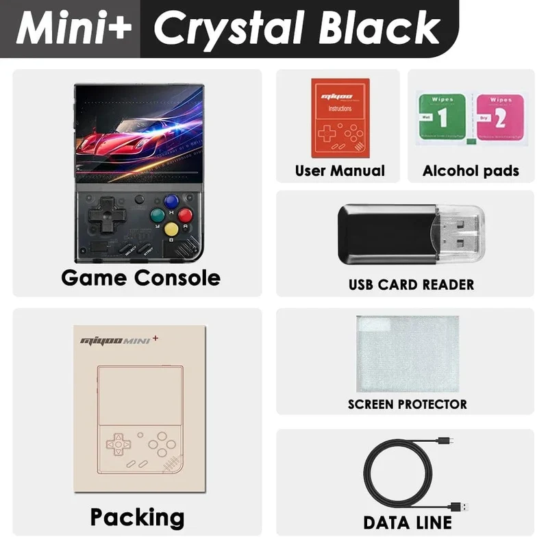 MIYOO Mini Plus Tragbare Retro-Handheld-Spielkonsole V2 Mini+ IPS-Bildschirm Klassische Videospielkonsole Linux-System Kindergeschenk