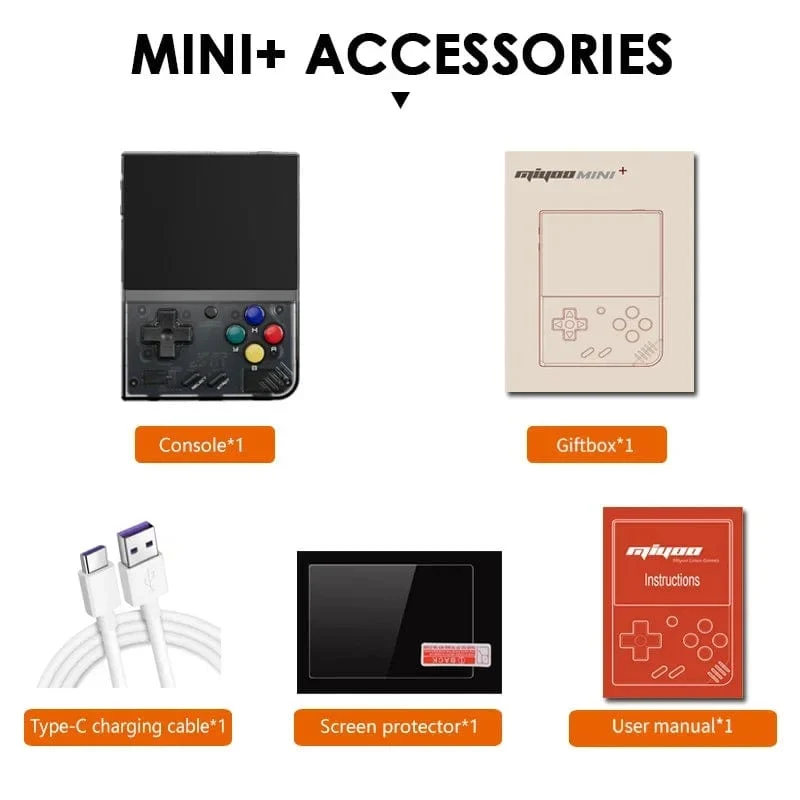MIYOO Mini Plus Tragbare Retro-Handheld-Spielkonsole V2 Mini+ IPS-Bildschirm Klassische Videospielkonsole Linux-System Kindergeschenk