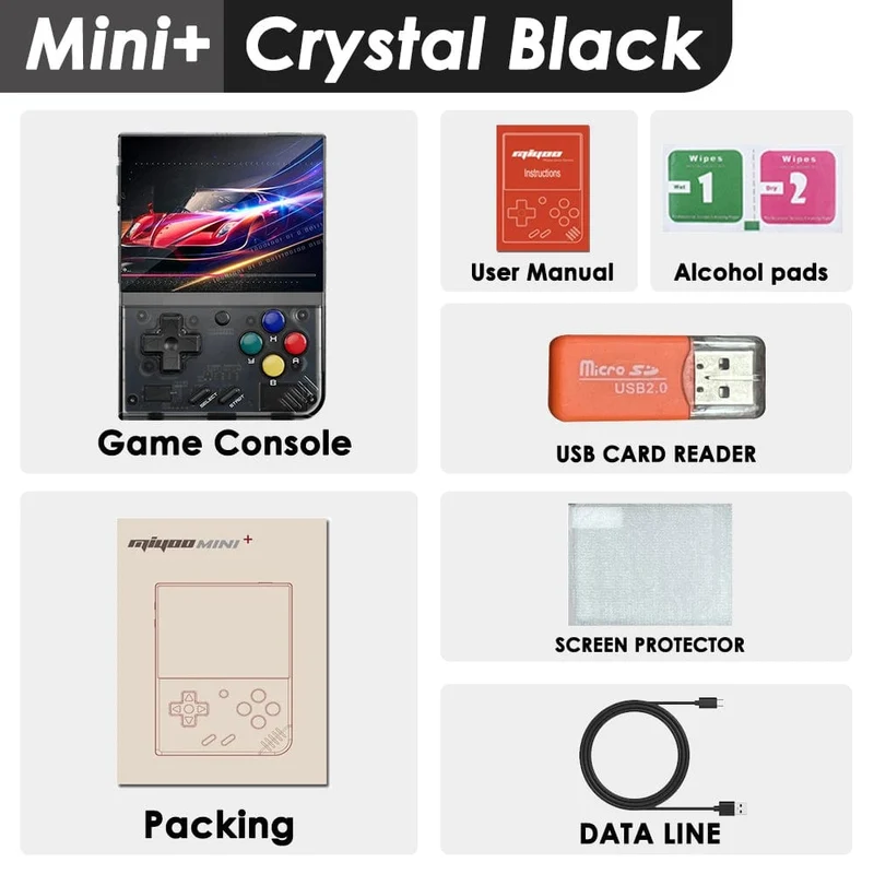 MIYOO Mini Plus Tragbare Retro-Handheld-Spielkonsole V2 Mini+ IPS-Bildschirm Klassische Videospielkonsole Linux-System Kindergeschenk