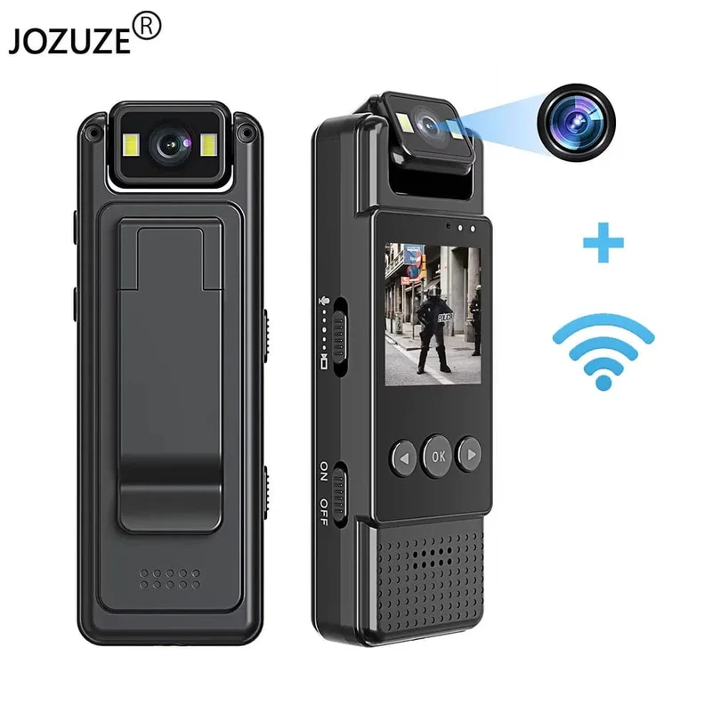 JOZUZE MD17 Wifi Mini Kamera 1080P Tragbarer digitaler Videorecorder Getragene Polizei Kleine Körperkamera Nachtsicht DV Miniatur Camcorder